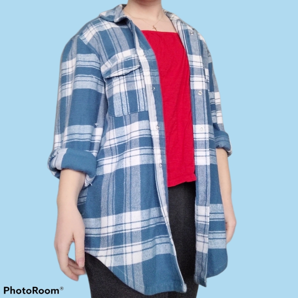 Durable thick Blue Flannel size extra Large sz XL